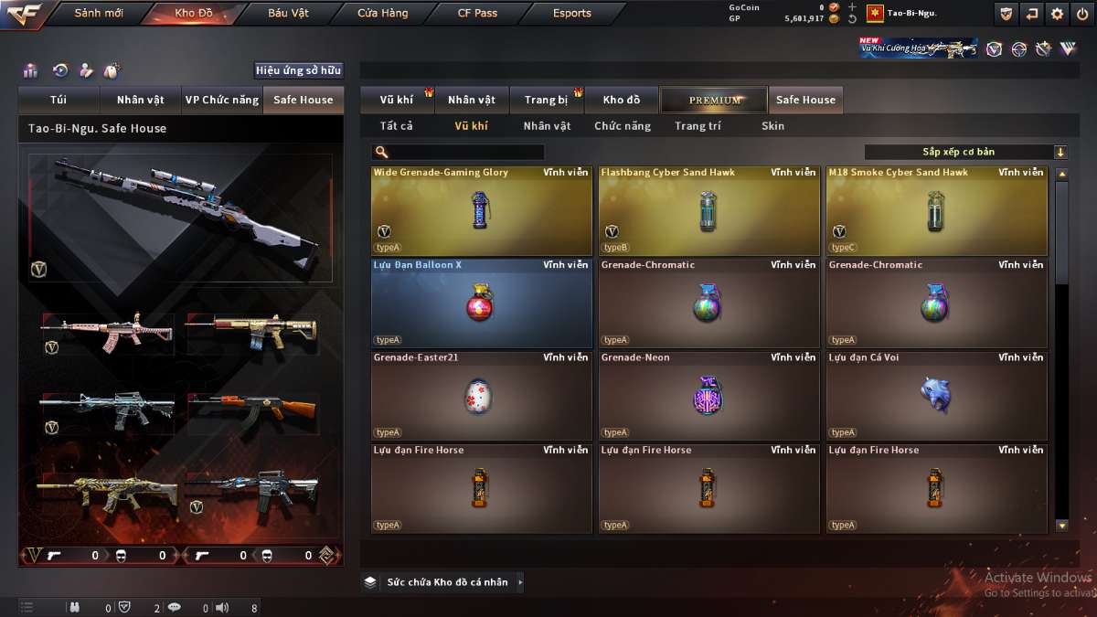 shop acc cf uy tin gia re